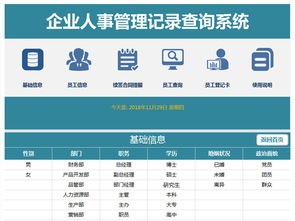 公司企业人事档案管理记录查询系统 从设计素材到高效模板