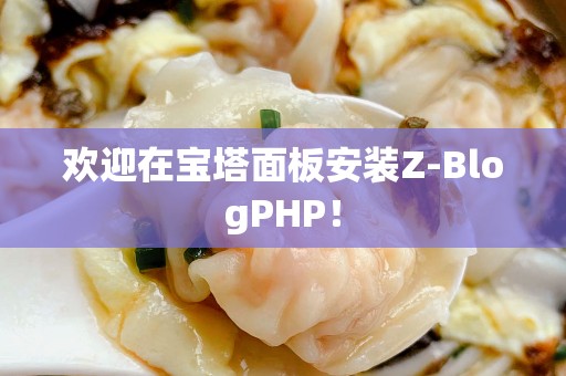 欢迎在宝塔面板安装Z-BlogPHP！