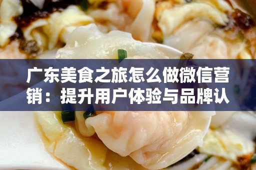 广东美食之旅怎么做微信营销：提升用户体验与品牌认知