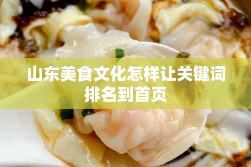 山东美食文化怎样让关键词排名到首页