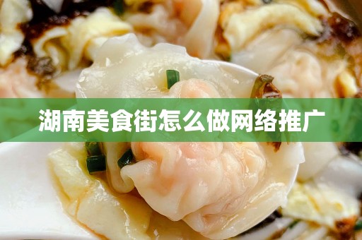 湖南美食街怎么做网络推广