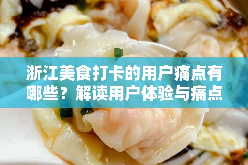 浙江美食打卡的用户痛点有哪些？解读用户体验与痛点
