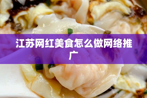 江苏网红美食怎么做网络推广