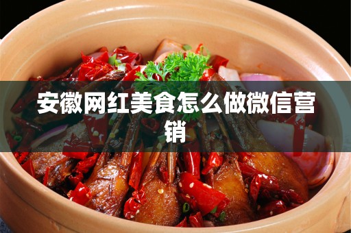 安徽网红美食怎么做微信营销