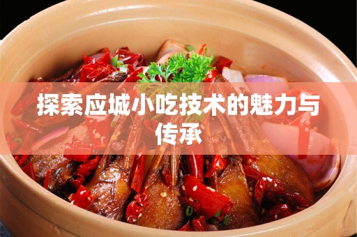 探索应城小吃技术的魅力与传承