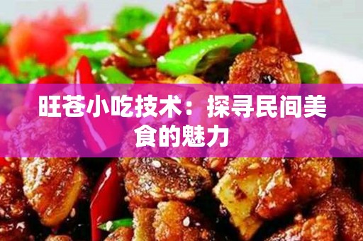 旺苍小吃技术：探寻民间美食的魅力