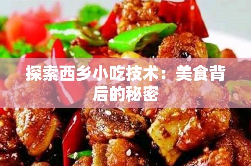 探索西乡小吃技术：美食背后的秘密