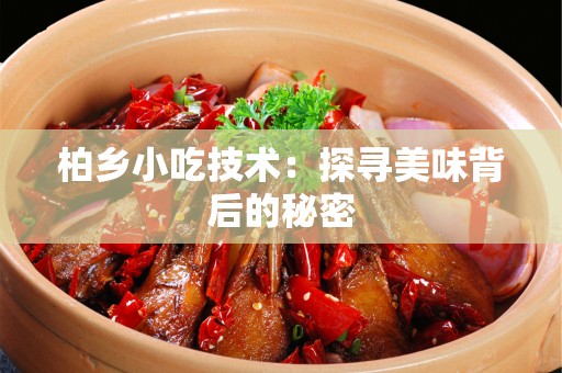 柏乡小吃技术：探寻美味背后的秘密