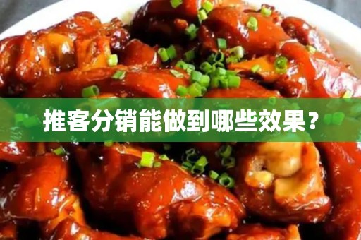 推客分销能做到哪些效果？